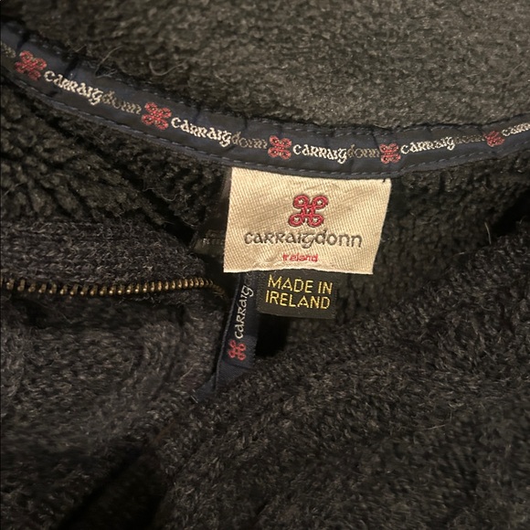 Carriag Donn Ireland 100% Pure New Wool Chunky Knit Zip Up Sweater - Picture 4 of 7